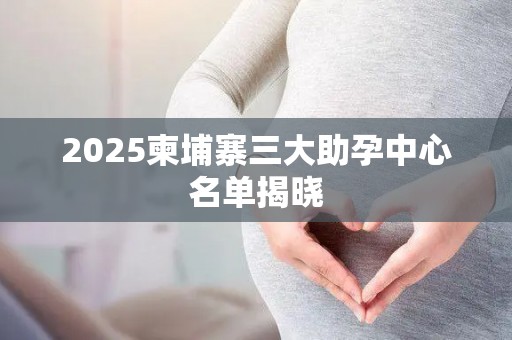 2025柬埔寨三大助孕中心名单揭晓