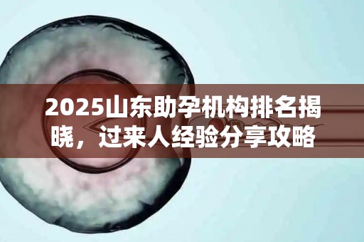 2025山东助孕机构排名揭晓，过来人经验分享攻略
