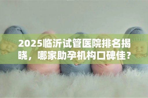 2025临沂试管医院排名揭晓，哪家助孕机构口碑佳？