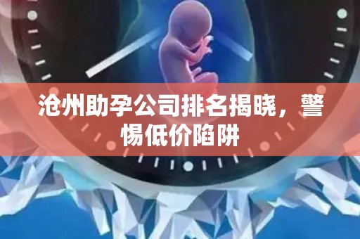 沧州助孕公司排名揭晓，警惕低价陷阱