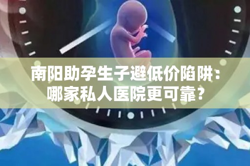 南阳助孕生子避低价陷阱：哪家私人医院更可靠？