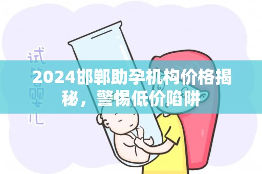 2024邯郸助孕机构价格揭秘，警惕低价陷阱