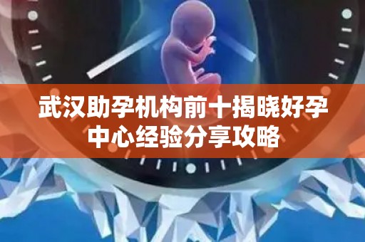 武汉助孕机构前十揭晓好孕中心经验分享攻略