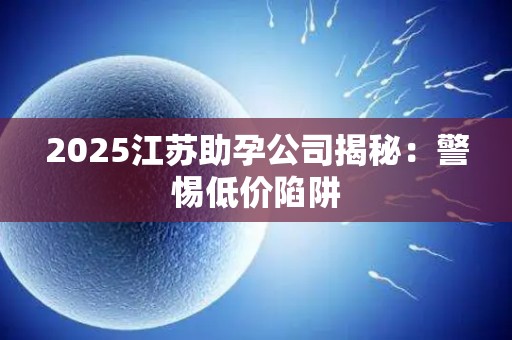 2025江苏助孕公司揭秘：警惕低价陷阱