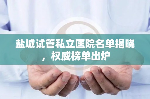 盐城试管私立医院名单揭晓，权威榜单出炉