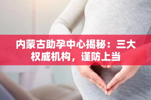 内蒙古助孕中心揭秘：三大权威机构，谨防上当