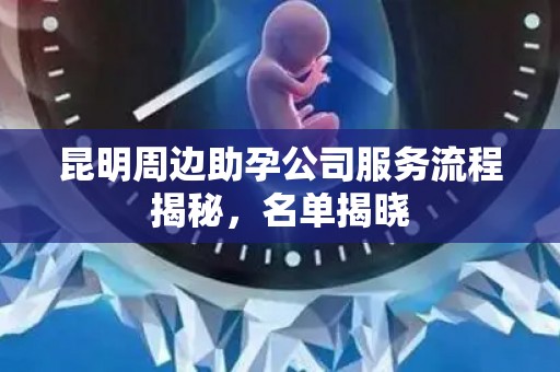 昆明周边助孕公司服务流程揭秘，名单揭晓