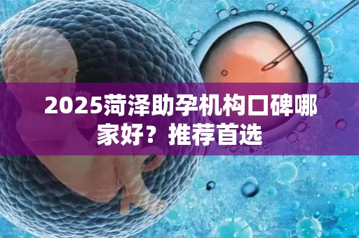 2025菏泽助孕机构口碑哪家好？推荐首选
