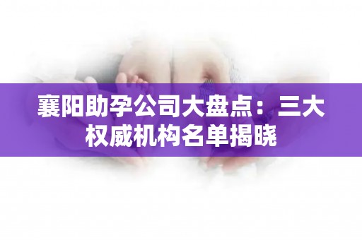 襄阳助孕公司大盘点：三大权威机构名单揭晓