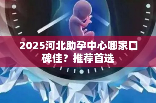 2025河北助孕中心哪家口碑佳？推荐首选
