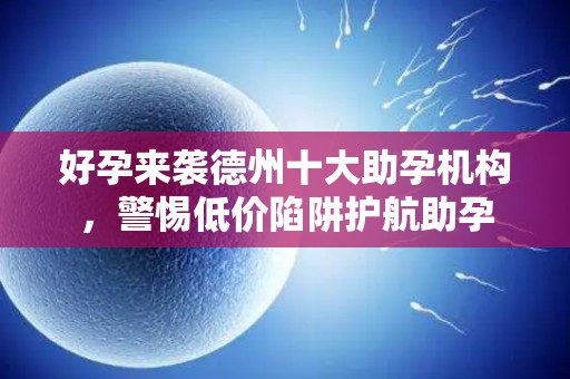 好孕来袭德州十大助孕机构，警惕低价陷阱护航助孕