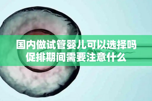 国内做试管婴儿可以选择吗促排期间需要注意什么