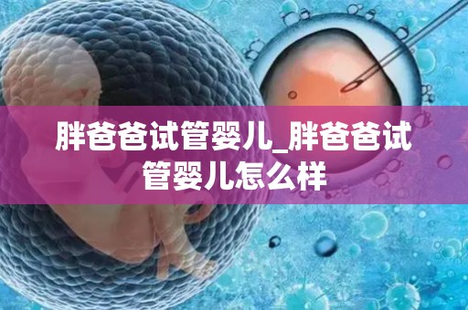 胖爸爸试管婴儿_胖爸爸试管婴儿怎么样