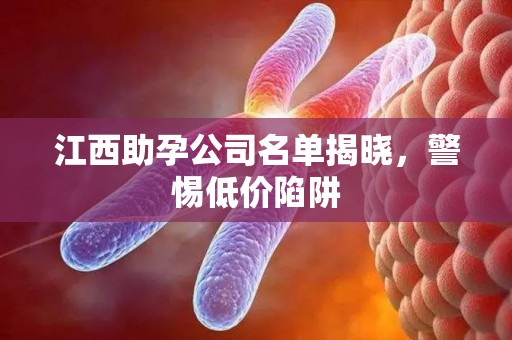 江西助孕公司名单揭晓，警惕低价陷阱