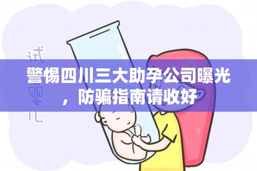警惕四川三大助孕公司曝光，防骗指南请收好